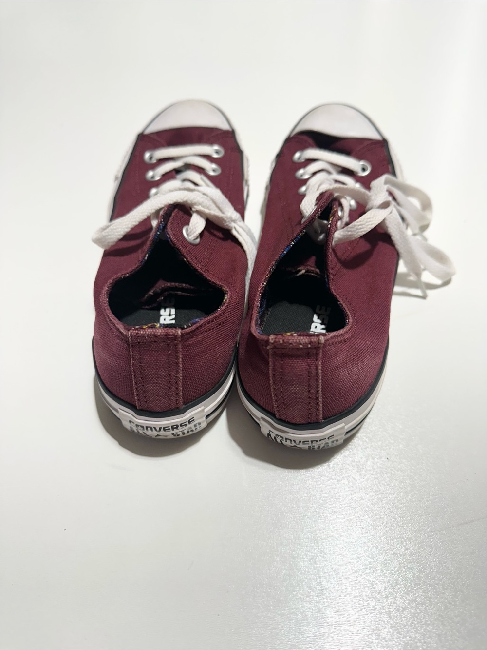 Converse Burgundy and White Low-Top Sneakers - Picture 3 of 4